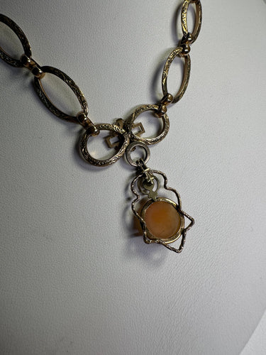 Victorian Gold Fill Cameo Necklace Bloomers and Frocks